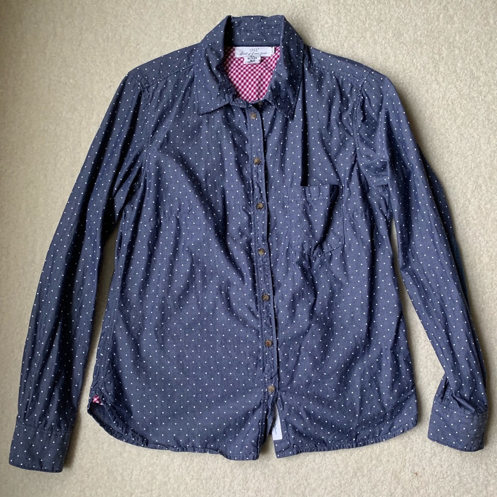 Blue Polka-dot Button Down